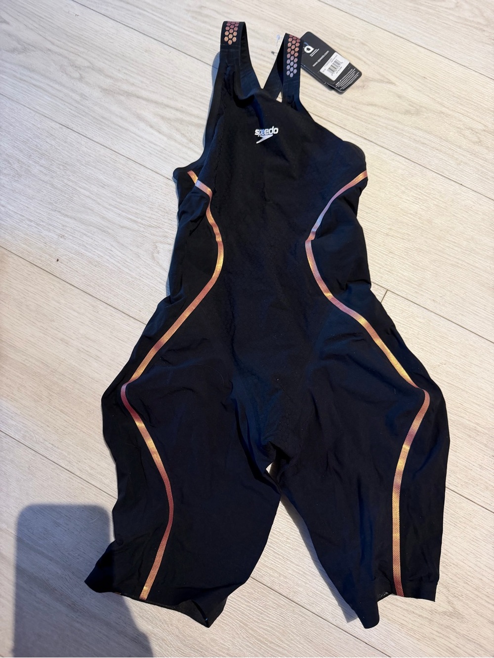 Speedo Black Intent 23 Performance One-Piece Tech Suit with Copper Trim